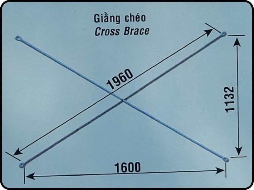 Giằng chéo (Cross Brace) giàn giáo H - Cát Anh